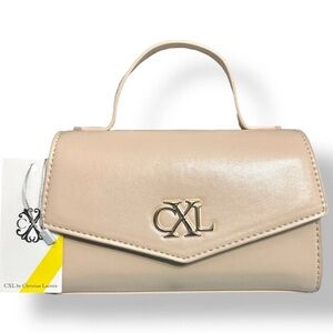 Christian Lacroix Laine Matte Patent Crossbody Bag - Panna Cotta